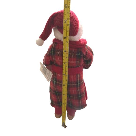 Collectable santa Clause 11” in bathrob and slippers w/coffee and santa mail NWT - Picture 3 of 6